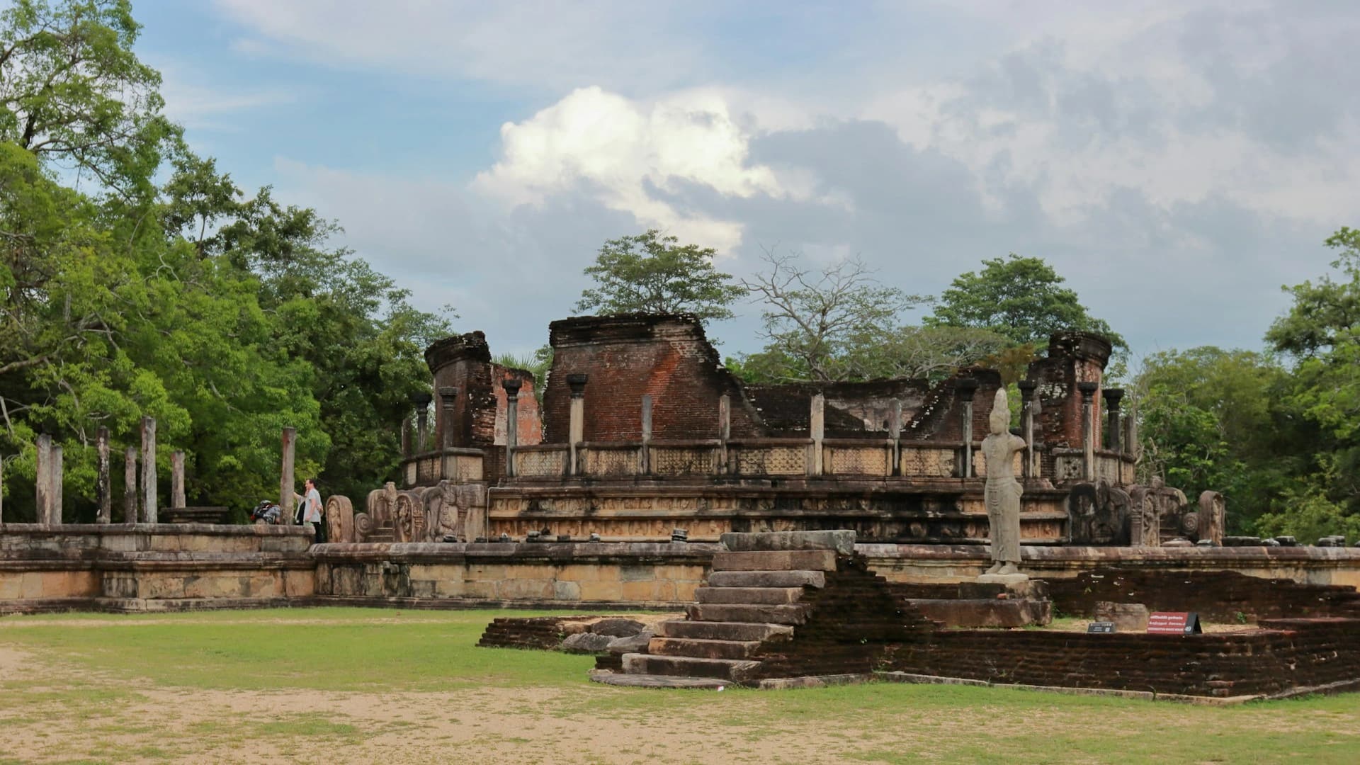 Ancient rock-carved Buddha statues at Polonnaruwa, Sri Lanka