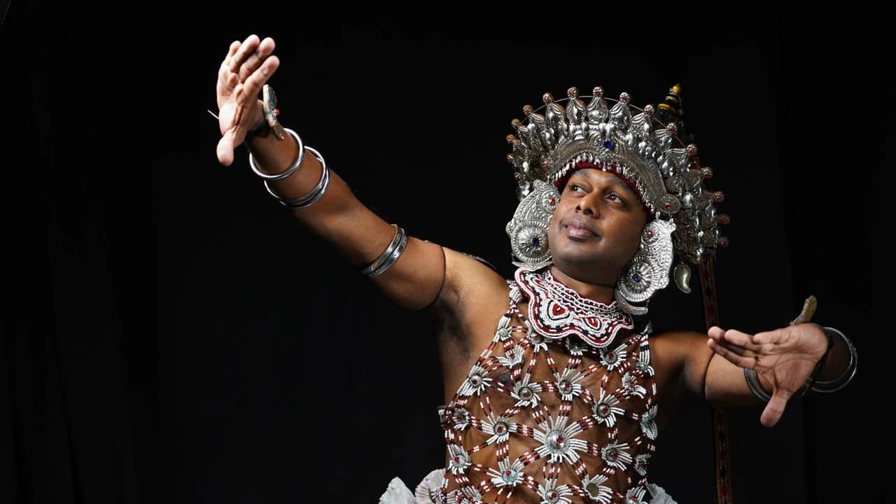 Kandyan dancers performing at an evening cultural show
